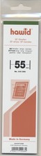 Hawid Stamp Mount Size 55/217 mm - CLEAR - Pack of 25 (55x210 55mm)  STRIP  2055