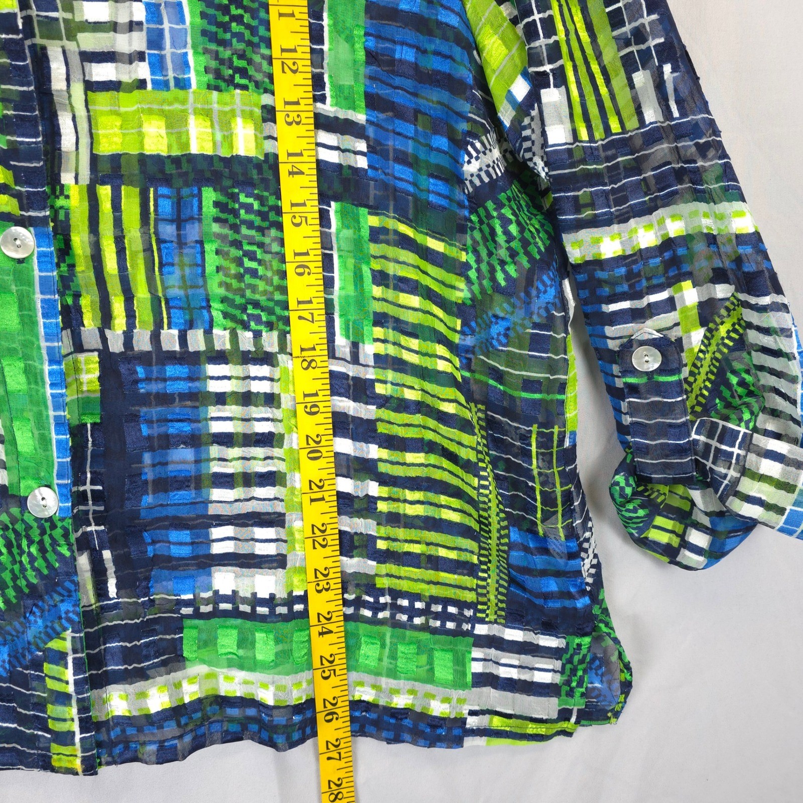 Ruby Rd Geometric Print Button Front Blouse Women… - image 4