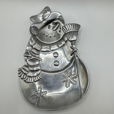 Snowman Candy Dish Pewter Finish Home for the...