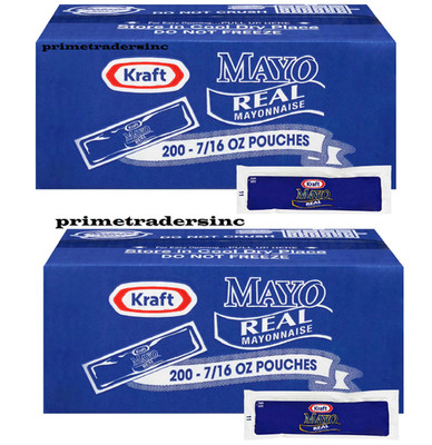 2 Pack -  Kraft Mayo Real Mayonnaise Single Serve Packets, 0.44 Oz, 200   