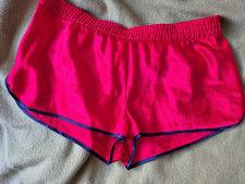 Shorts, Nightwear, glänzend rot, mit blauem Rand, Gr. M, sehr gut erhalten, H&M