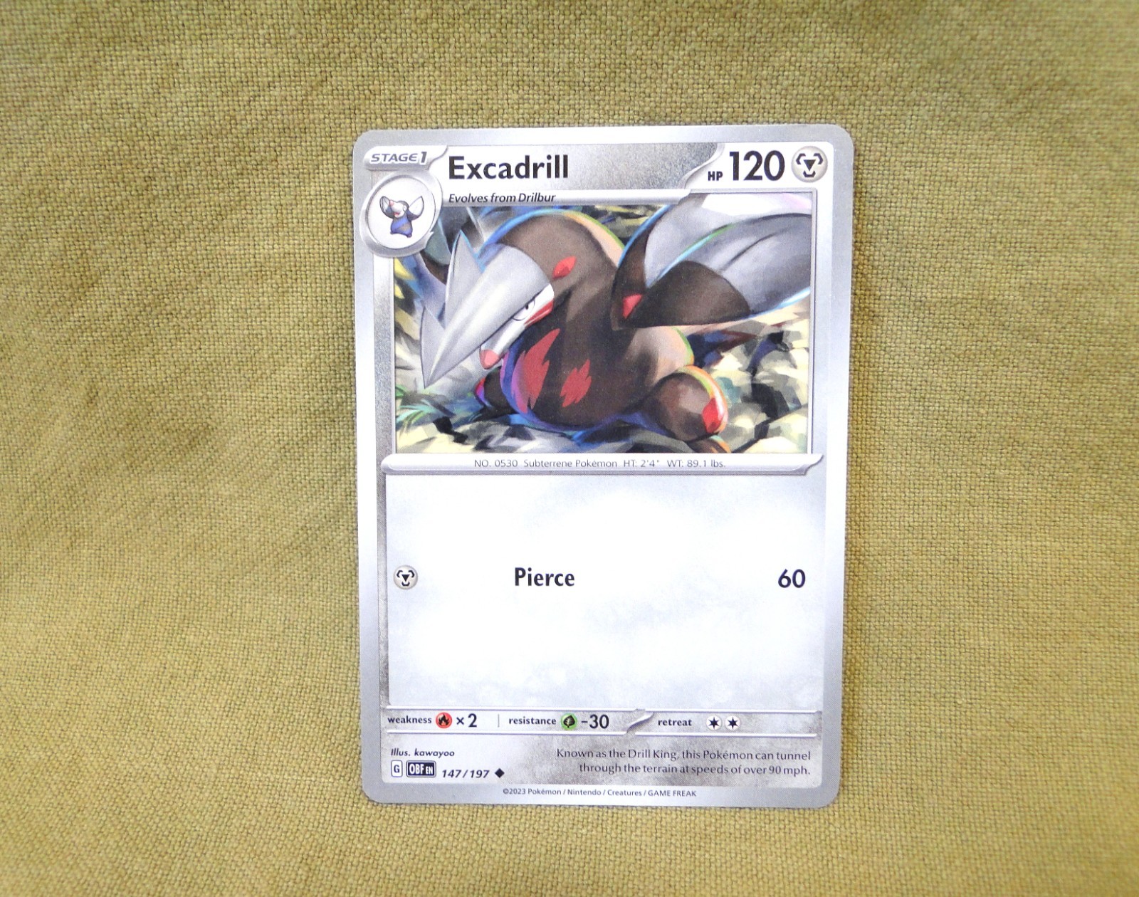 Pokemon Trading Card - Obsidian Flames: Excadrill 147/197