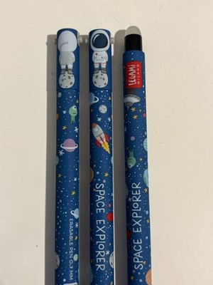LEGAMI Erasable Gel Pen SPACE EXPLORER ASTRONAUT BLACK Ink DISCONTINUED RARE