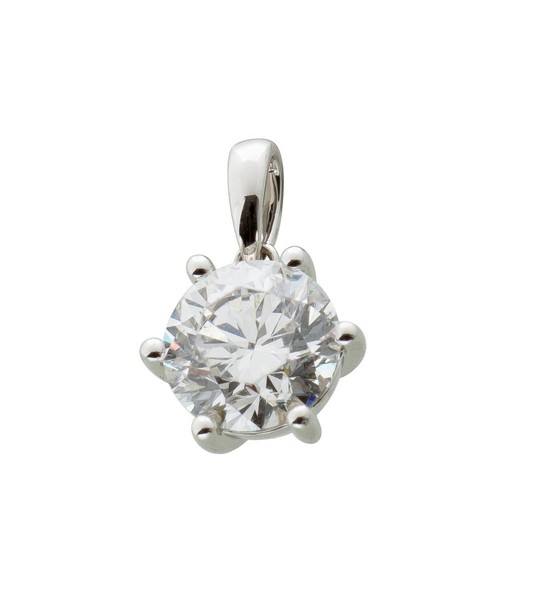 SolitäR AnhäNger 1,00Ct F Vsi WeißGold 585 14K Lab Grown Diamond Igi Zertifikat-image