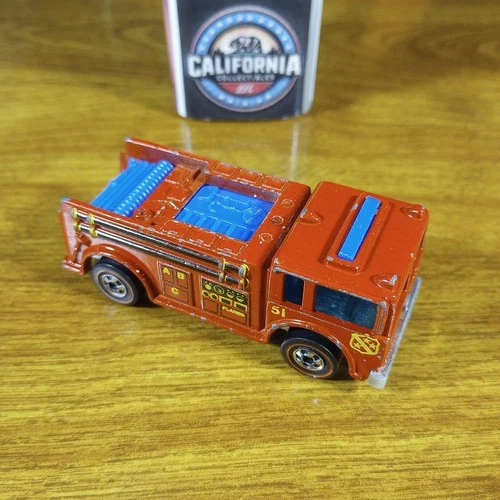 Hot Wheels Flying Colors Redline Fire-Eater Fire Engine Truck Red Hong Kong 1977