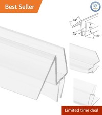 Clear Vinyl Shower Door Bottom Seal with Dual Flap for Leak Prevention