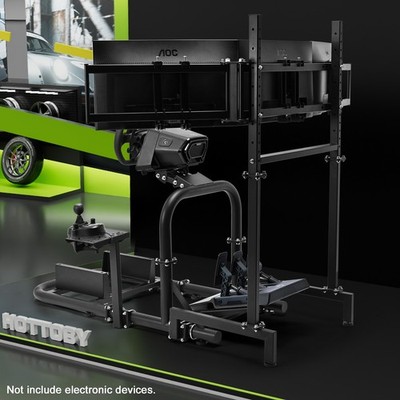 Hottoby Racing Simulator Cockpit With Monitor Mount Fit Logitech G920 G923
