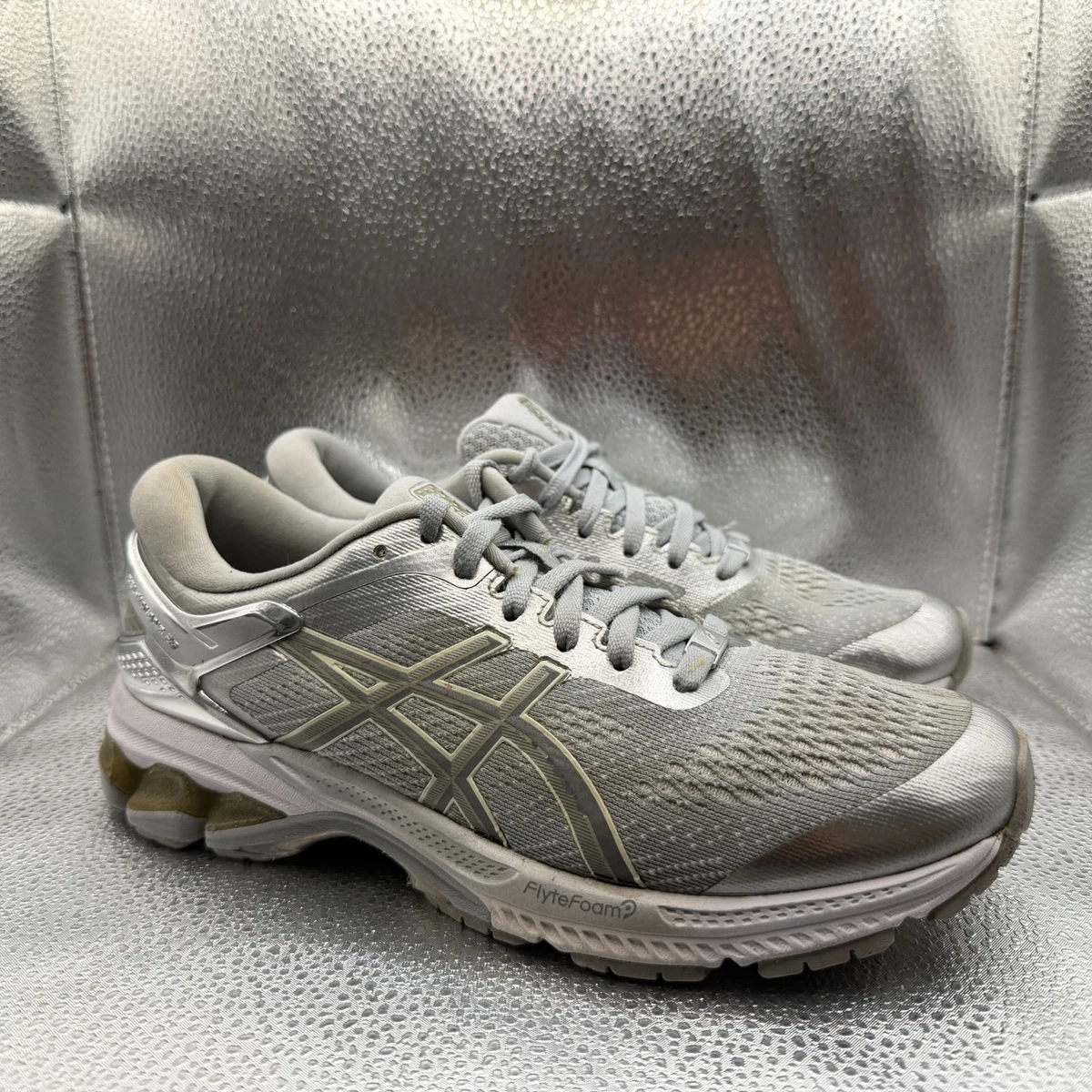Asics Gel Kayano 26 Running Sneakers Shoes Grey 6 Gym New Womens 7 1/2 Asics Gel Kayano 26 Womens Running Shoes Grey Pink Gel  main image 3