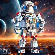 975Pcs Astronaut Space Explorer Building Blocks Model Kit Adults Kids Gift Toy