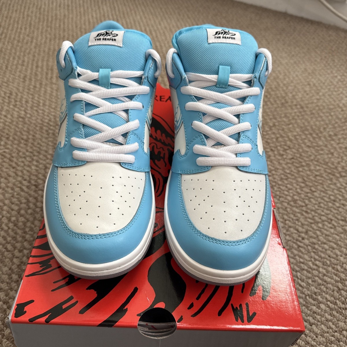 Warren Lotas Reaper Electric Blue Size 13 Dunk Low | eBay