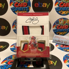 2017 Panini National Treasure Carson Kelly 06/10 Triple Patch Autograph Card
