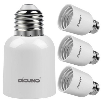 Dicuno E26 to E39 Socket Adapter, Medium E26 to Mogul E39 Screw Base Light Bulb