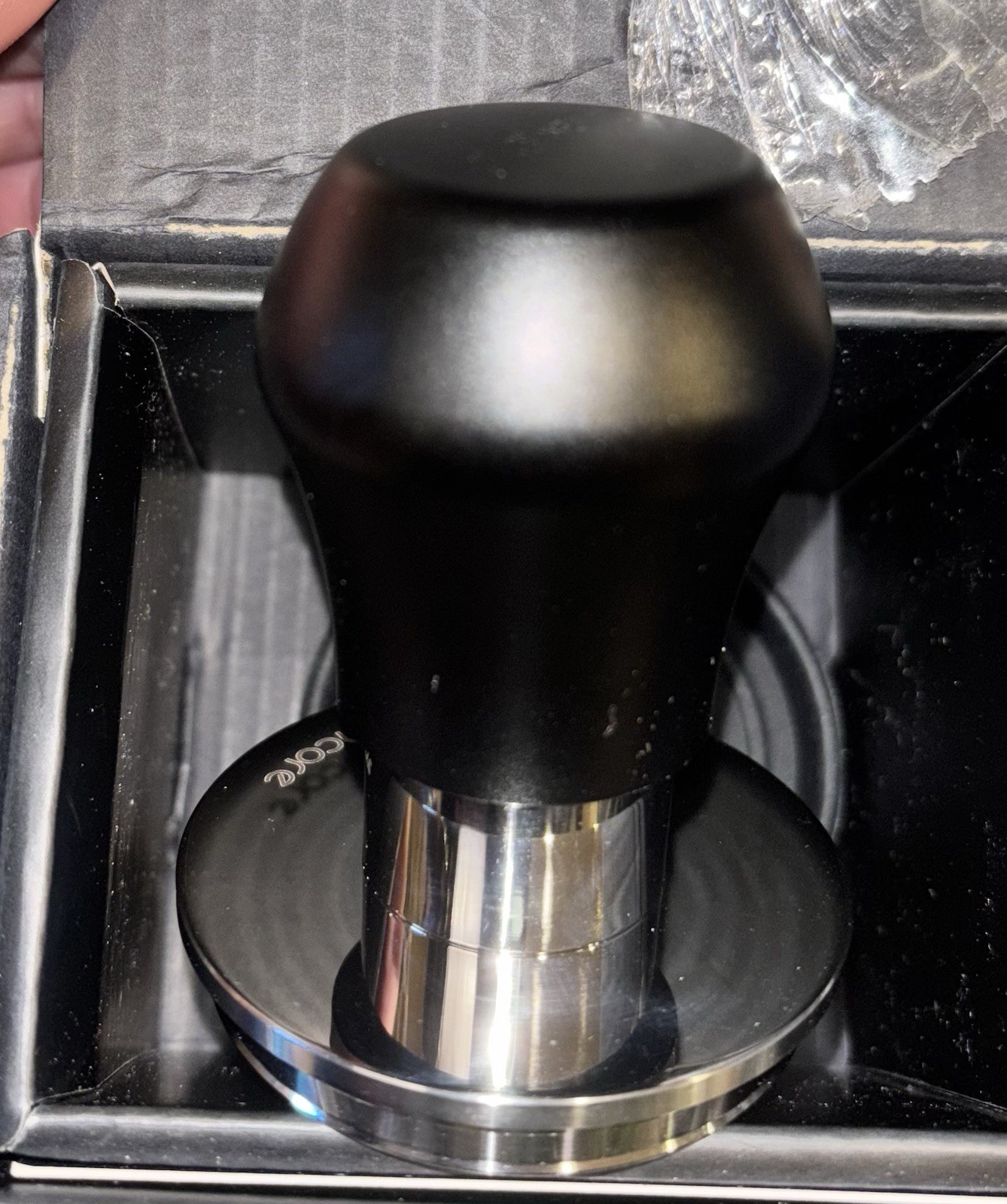 Normcore 53.3mm Espresso Coffee Tamper V4.1 Spring Loaded Tamper Black