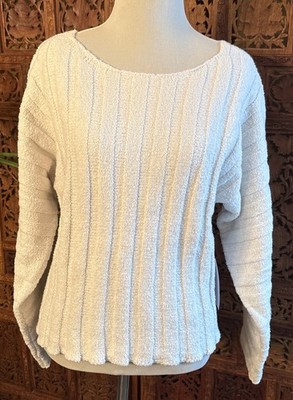 Nation Ltd Ronan Boxy Sweater Porcelain Women s Long-sleeved NWT Med Boat Neck