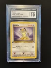 CGC 10 GEM MINT Meowth 1999 Jungle 1st Edition 56/64 Pokemon Card