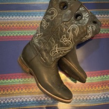 Red Diamond schwarze Leder Western Reitstiefel Ziernähte