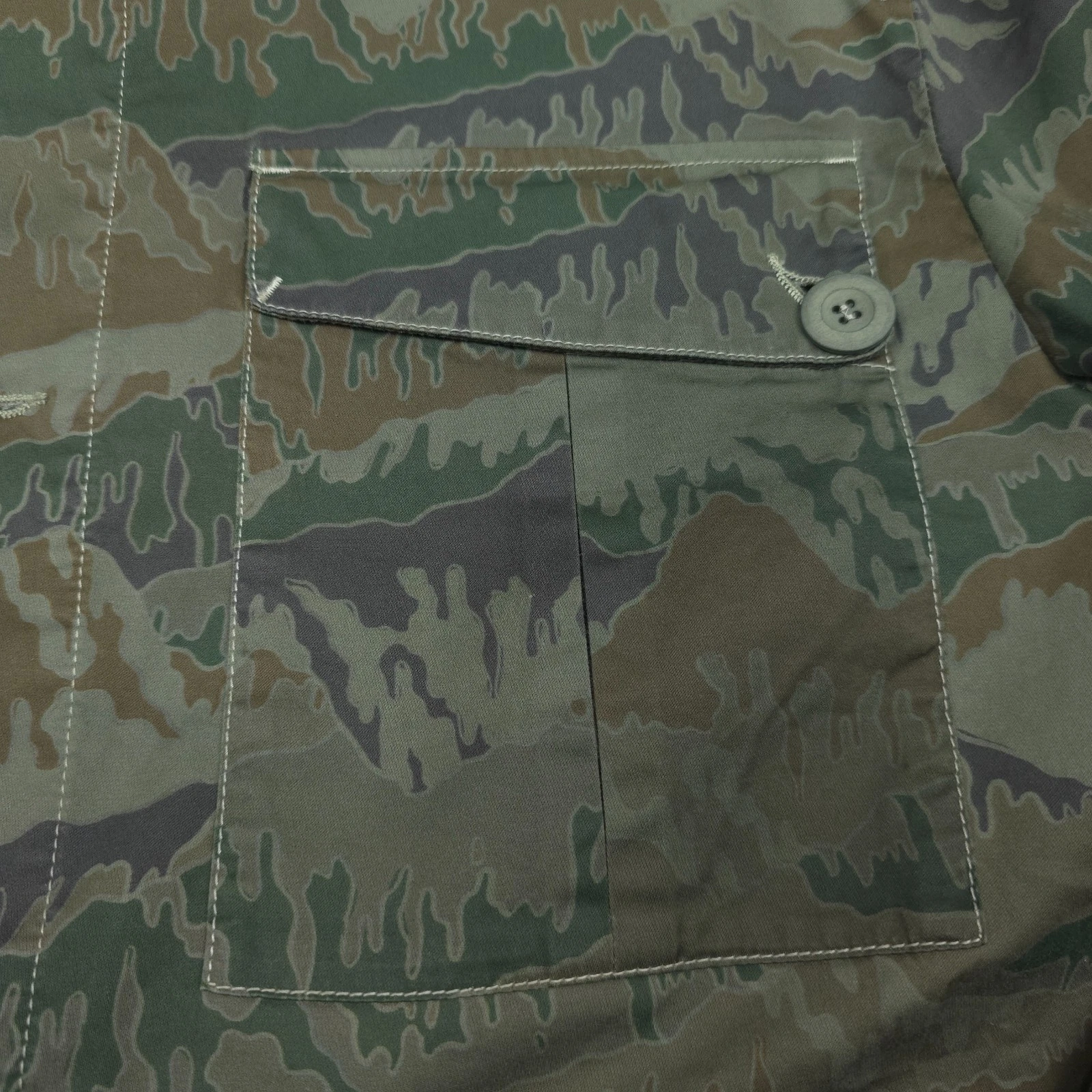 PS Paul Smith Mountain Camo Field Jacket Mens Medium Greyish Green Camouflage image 5