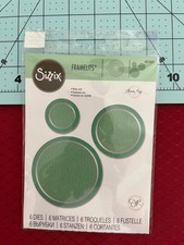Sizzix Framelits CIRCLE FRAMES 665660 metal die cuts 6 circles