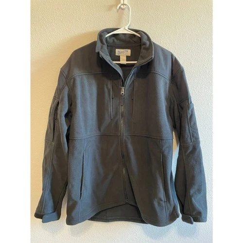 Duluth Trading Co Mens Fleece Softshell Jacket L Black Full Zip Work Jacket - product listing photo