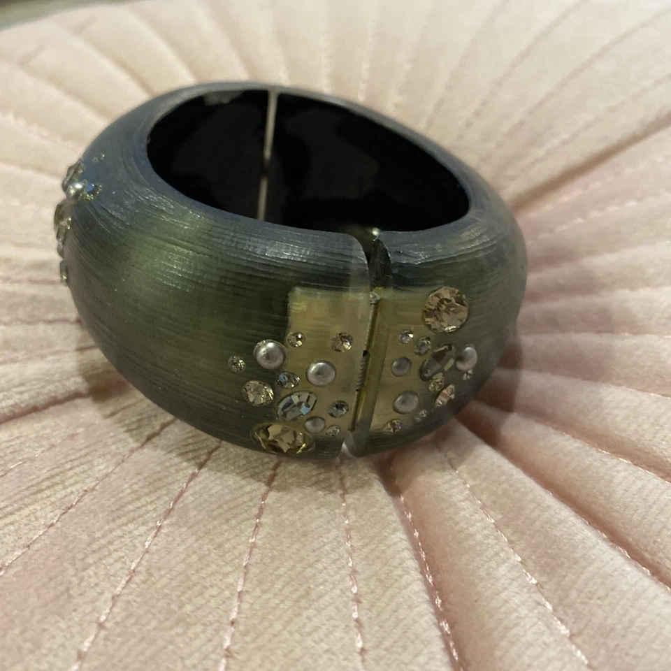 ALEXIS BITTAR Vintage Lucite Klapp Armreif Armband signiert