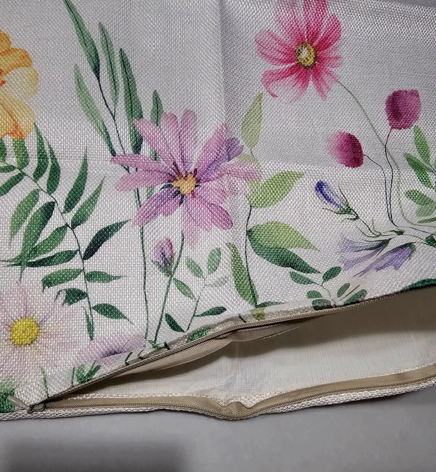 AACORS Spring Floral Lumbar Pillow Cover 12x20 Decorative Couch Cushion Case New - Image 4 of 4