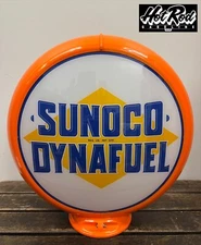 SUNOCO DYNAFUEL Reproduction 13.5" Gas Pump Globe - (Orange Body)