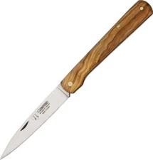 Cudeman Vendetta Stiletto 3.5" Folding Olive Wood Handles Knife