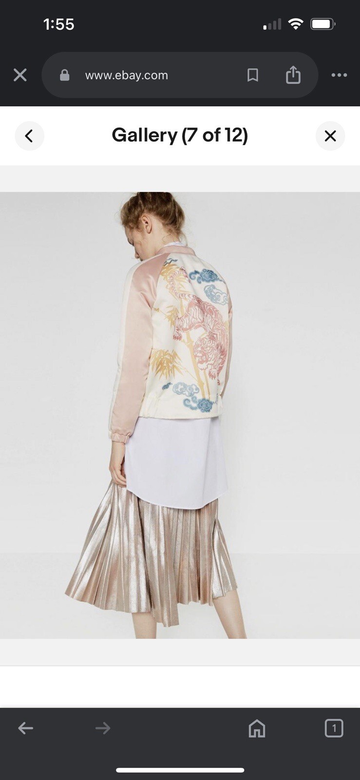 Zara Basic Lightweight Tiger Bomber Jacket (Women… - image 4