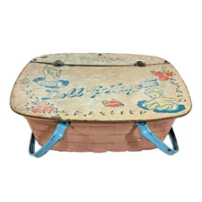 Vintage Amsco Doll-E-Layette 1950's Pink Basket