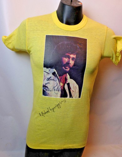 Vtg 70s Autographed Eddie Rabbit Photo Yellow Thin Rainy Night Michael ...