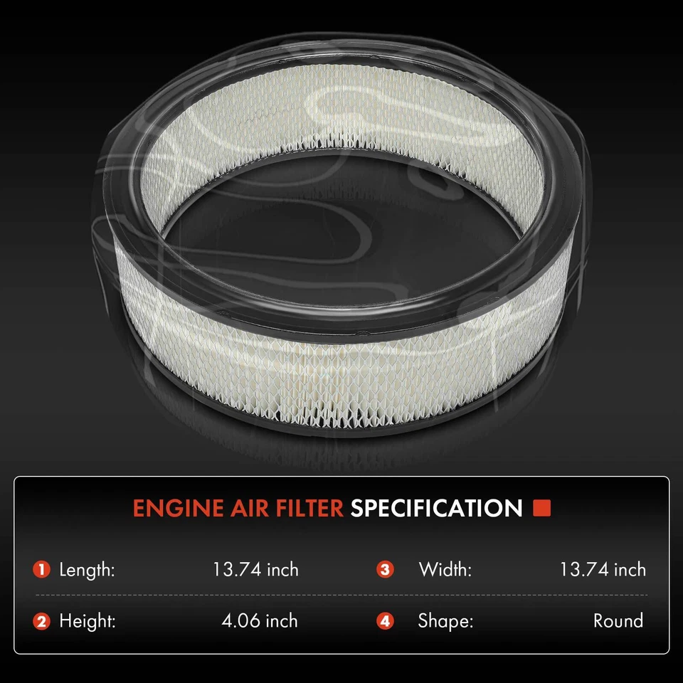 2x Filtro de Ar do Motor para Chevrolet C1500 C2500 C3500 Impala GMC Jimmy K1500 Olds - Imagem 2 de 4