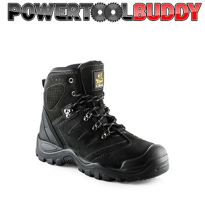 Buckler BSH007BK Buckshot Dark Black Lace Steel Toe Work Safety Boots Sizes  6-13 UK