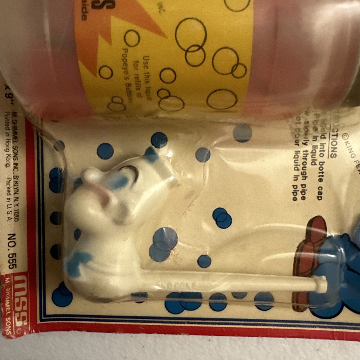 Vintage KFS Popeye Shimmel Bubble Set & Tak-A-Toy Bubble