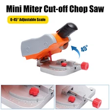 Mini 0°-45° Miter Saw Wood Metal Cutting Machine Bench Cut-off Chop Saw Set USA