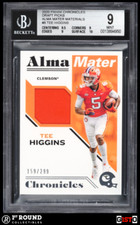 POP 1: Tee Higgins BGS 9+: 2020 Chronicles DP Alma Mater Materials Gisto /299