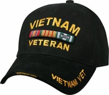 Black Vietnam Veteran Deluxe Low Profile Baseball Hat Cap PREMIUM QUALITY