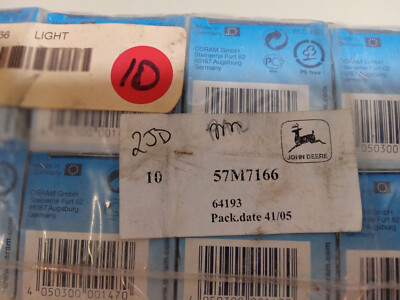 PACK OF 10 GENUINE OEM JOHN DEERE AMS OSRAM LAMP BULB 57M7166