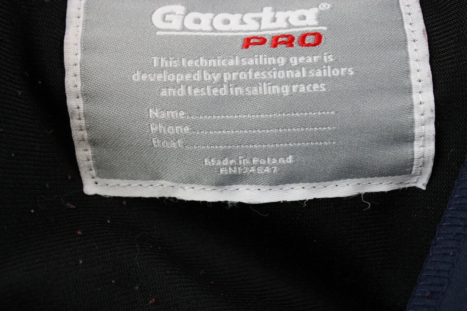 GAASTRA PRO Men SMALL Taped Seams Dark Blue Sailing Jacket - product detail image 10
