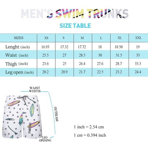 Men's Swim Trunks Quick Dry Beach Shorts with Mesh Lining Bathing Suit Swimwear - Picture 14 of 14