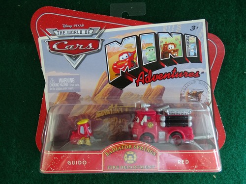 Disney Cars Mini Adventures Radiator Springs Fire Dept. Guido & Red Car G5 - 第 1/2 張圖片
