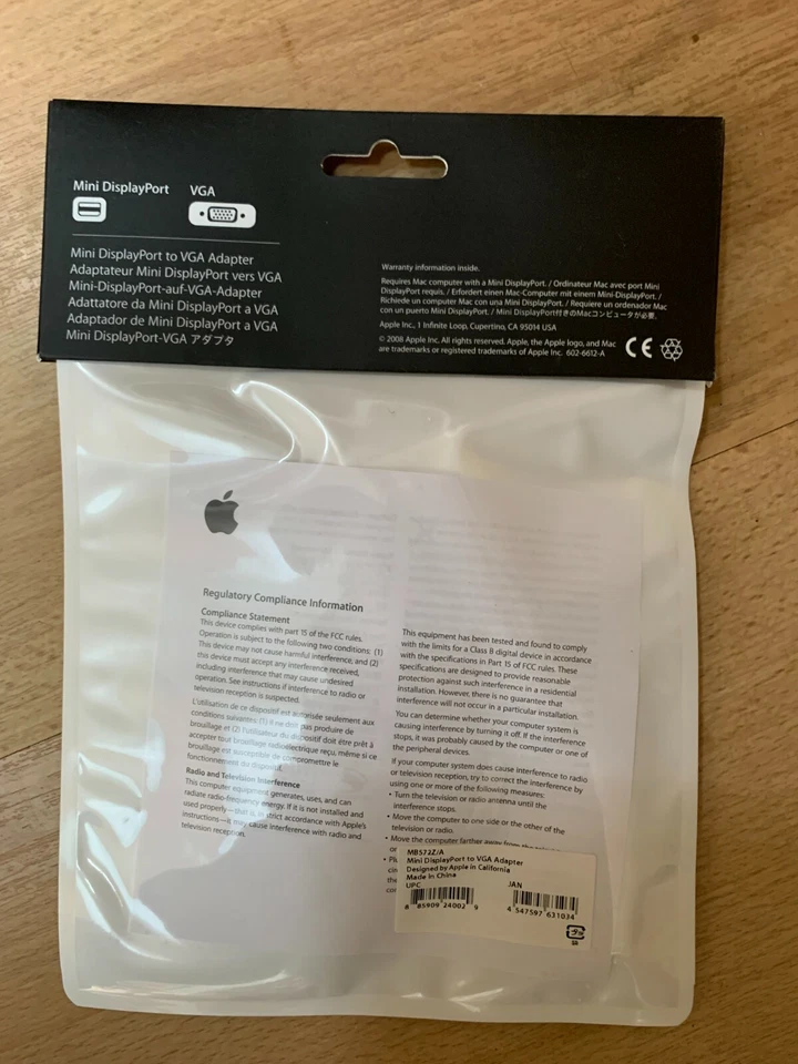 Apple adaptateur mini DisplayPort VGA - Photo 2/2