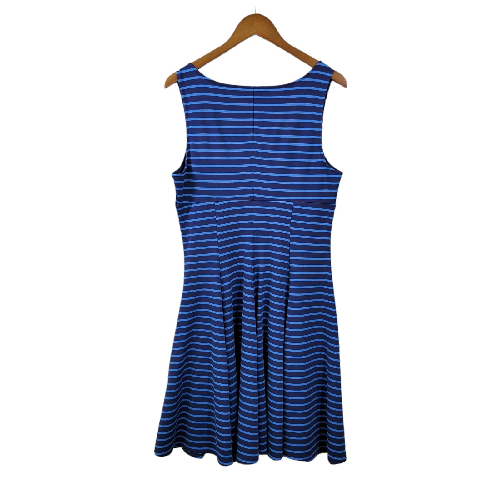 VETEMENTS Abito Peter Som taglia 12 lunghezza ginocchio blu jersey elasticizzato righe casual donna