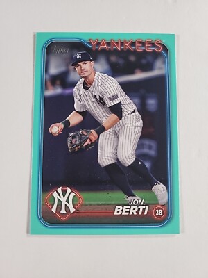 JON BERTI 2024 Topps Update AQUA Parallel Fanatics #US124 YANKEES