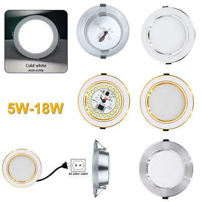 5w 9w 12w 15w 18w Led Einbauleuchte Kaltweiß Eingebaut Decke Einbauleuchten Rund