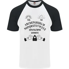 Ouija Board Dark Black Magic Voodoo Mens S/S Baseball T-Shirt