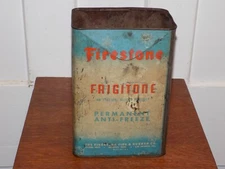 Vintage Firestone Frigitone Anti-Freeze Empty Topless One Gallon Can