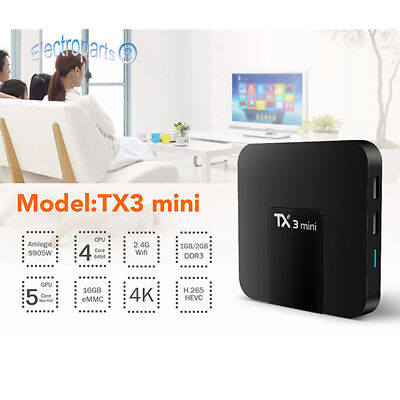 TX3 mini 4K S905W Quad Core CPU Android 7.1 TV 2.4GHz WiFi HD Media 2GB+16GB