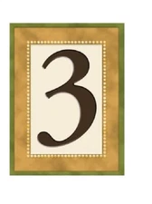 Grasslands Road Estate Pineapple Build Your Address Plaque Number 3  3"x4"