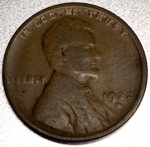 1922-D Lincoln Wheat Cent ~ VERY GOOD (VG) Condition - SR353
