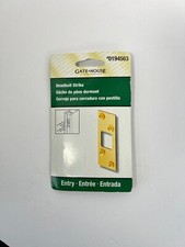 New -- Gold Exterior Deadbolt Strike -- Common Size